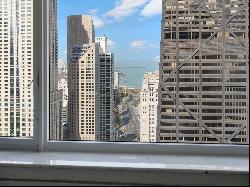 views of Lake Michigan and the city