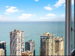 views of Lake Michigan and the city