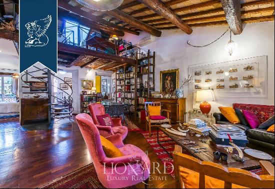 A completely renovated period building with three terraces for sale in central Rome