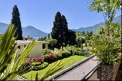 Modern apartment for sale in Ascona with partial view of Lake Maggiore