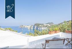 Villa with a pool and terrace by the sea for sale in the heart of Ponza island