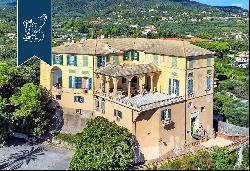 Prestigious frescoed castle with a grand ballroom and tennis court for sale in Loano