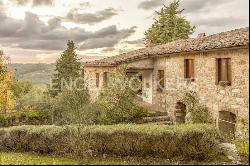 In the Heart of Chianti, Stone Farmhouse with Pool and Breathtaking Views