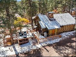 Two turn of the century charming cabins nestled in towering pines