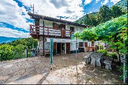 Ticino house with 20'000 sqm of land, swimming pool, and rustic house