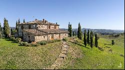 Restored stone country house in Radicofani, Siena