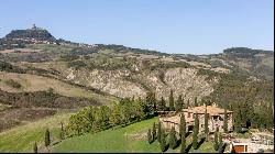 Restored stone country house in Radicofani, Siena