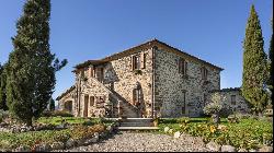 Restored stone country house in Radicofani, Siena