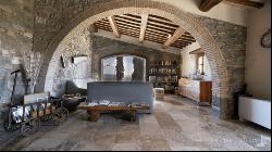 Restored stone country house in Radicofani, Siena