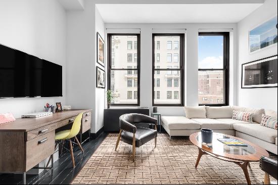 Nestled in the heart of Flatiron on Park Avenue South, this loft-like 1 bedroom, 1 b