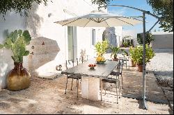 Old farmhouse with olive trees and a swimming pool