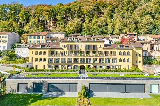 Lugano-Agra: new apartment for sale with private garden, shared swimming pool & available