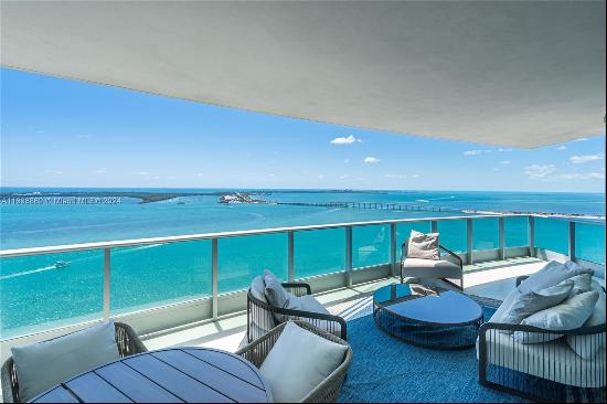 Spectacular & rarely available corner unit at the iconic Jade Brickell with stunning ocean