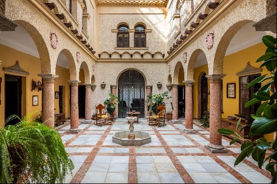 Historic palace house with courtyard in Andujar