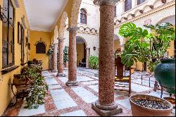 Historic palace house with courtyard in Andujar