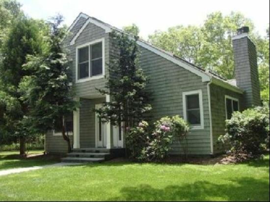 Light, bright and white, two-story home located in the heart of Sagaponack, featuring thre