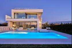 Prestigious modern villa with an infinity pool and lake view