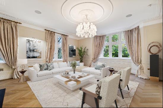 Spectacular seven bedroom town house to rent in Hyde Park Place, W2.