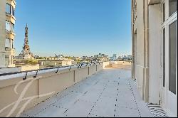 Four bedroom renovated apartment with views of the Eiffel Tower