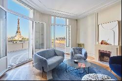 Four bedroom renovated apartment with views of the Eiffel Tower