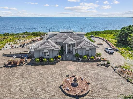 ******Experience the ultimate in serene waterfront living*****with this nearly 8-acre cust