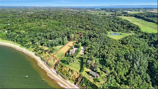 Waterfront views for miles! Get a running start to building your North Fork Dream home. Pe