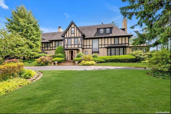 Welcome to This Gracious & Stately 6300 Sq Ft Tudor Style Center Hall Colonial Set High Up