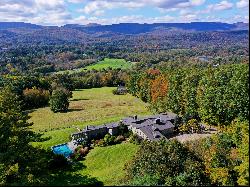 Hillside Contemporary on 34 acres with Breathtaking Sunset Views of the Berkshir