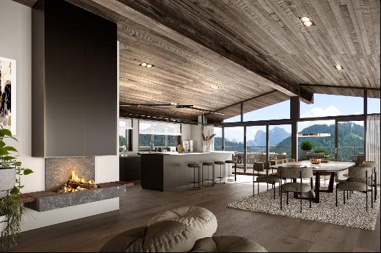 Majestic newly built penthouse with views of the Dolomites