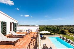 Villa with incomparable views of the countryside in Menorca for rent