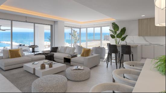 Luxury beachfront apartment in exclusive tower in Malaga West