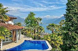 Mediterranean villa with guest house & view on Lake Maggiore in Locarno for sale