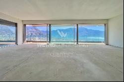 Lugano: duplex-penthouse for sale with large rooftop terrace & enchanting 180° open view 