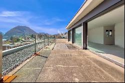 Lugano: duplex-penthouse for sale with large rooftop terrace & enchanting 180° open view 