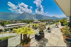 Duplex-penthouse with 360 degree view in central location overlooking Lake Maggiore for s