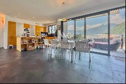 Duplex-penthouse with 360 degree view in central location overlooking Lake Maggiore for s