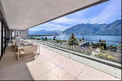 Minusio: elegant design and luxury duplex penthouse for sale on Lake Maggiore with fantas