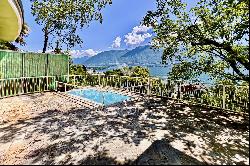 Villa for renovation in a spectacular location with panoramic lake view for sale in Ascona