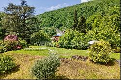 Lugano-Bosco Luganese: beautiful villa for sale with large building plot of 3,581 sqm & vi