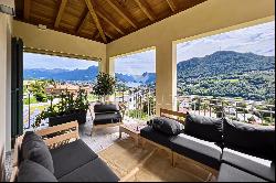 Bencistà Residence: elegant duplex penthouse apartment for sale in Montagnola with a view