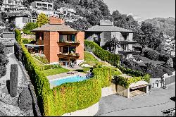 Lugano-Cademario: splendid villa with a beautiful view of two branches of Lake Lugano, ou