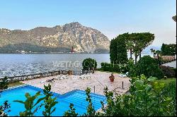 Lugano-Bissone: apartment for sale, with direct access to the lake, outdoor swimming pool