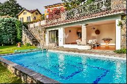 Lugano-Breganzona: prestigious Mediterranean-style villa with pool & view of Lake Lugano 