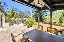 For sale in Lugano-Odogno: a delightful villa featuring an outdoor swimming pool, a detac