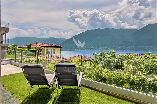 Residence Cedrus: modern apartment with garden & wonderful lake view for sale in Minusio