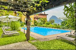 Ruvigliana: for sale apartment with wonderful lake view & swimming pool