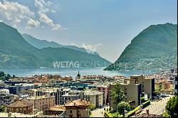 Lugano: elegant apartment for sale in central area with lake view