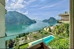 Lugano-Ruvigliana: stunning duplex penthouse with rooftop & breathtaking views of Lake Lu