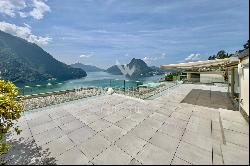 Lugano-Ruvigliana: stunning duplex penthouse with rooftop & breathtaking views of Lake Lu