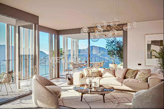 3.5-Room apartment with large terrace & Lake Lugano view in Carona